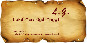 Lukács Gyöngyi névjegykártya